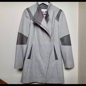 Calvin Klein Women's Small Coat Gray Wool Blend